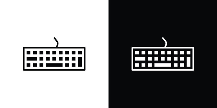 Keyboard icon simple graphics set