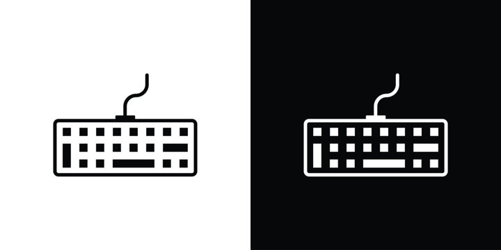 Keyboard icon simple graphics set