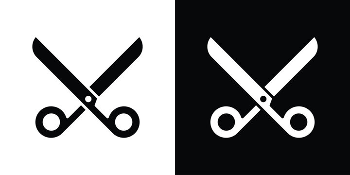Scissor icon simple graphics set