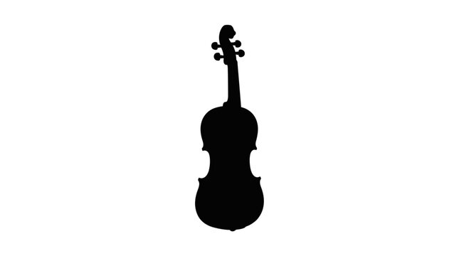 Black silhouette of a violin instrument.