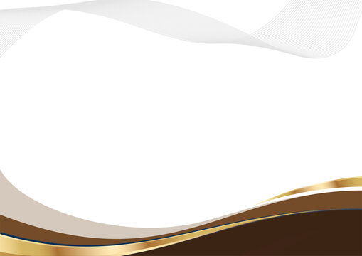 elegant premium certificate background layout with cream gold ribbon