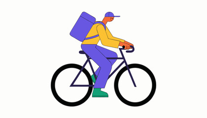 Obraz premium Modern Graphic Concept Featuring Logistics, Food Delivery, and Urban Transportation.eps