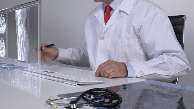 Gastroenterologist Doctor Explaining Digestive System Anatomy 4K
