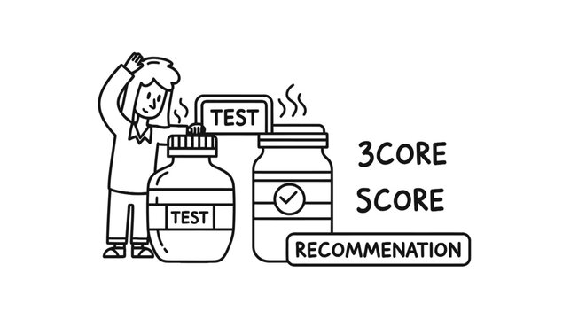 Person Confused by Test Jars and Score Recommendation