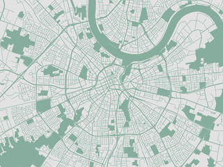 Obraz premium Minimalist Urban City Map Vector with River and Green Spaces