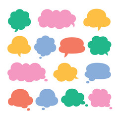 Obraz premium Colorful speech bubble collection vector