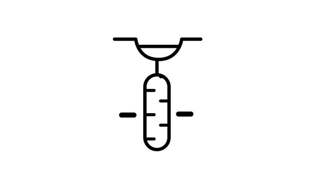 Line icon of a bicycle symbolizing cycling transportation fitness healthy lifestyle eco friendly commuting and outdoor recreational activity today