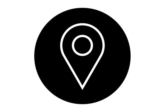 white map location pointer button icon png transparent background