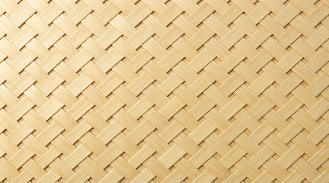 Woven bamboo basket weave pattern with natural textures