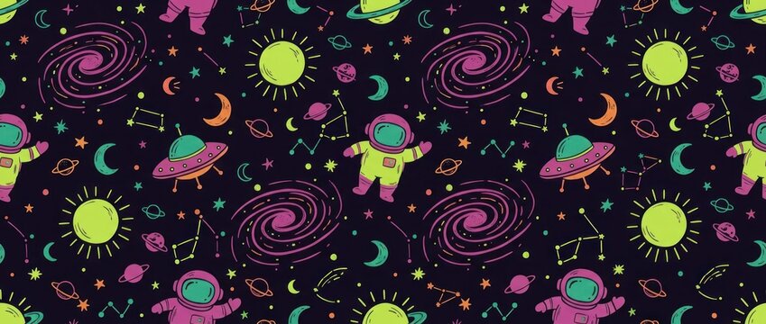Cosmic Astronaut Pattern
