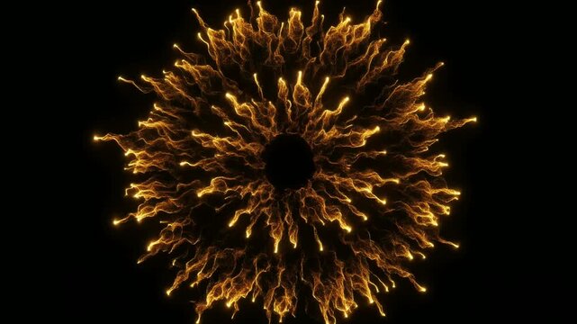 黒背景に広がる衝撃波のリング