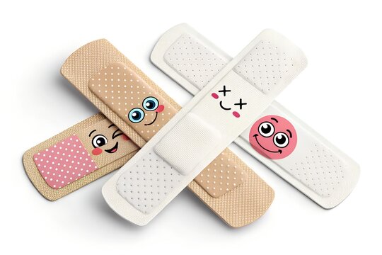 High Quality 3D Render Featuring Three Stylized Characters Isolated on White Background