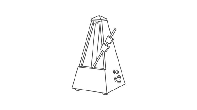 Classic mechanical metronome with pendulum for music practice
