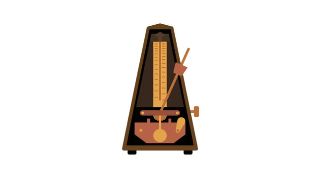 Wooden mechanical metronome with pendulum for music practice