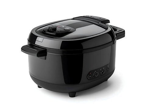 Black Electric Multi Cooker with Digital Display.