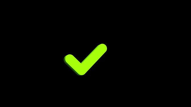 Check mark icon animated video, tick mark animation