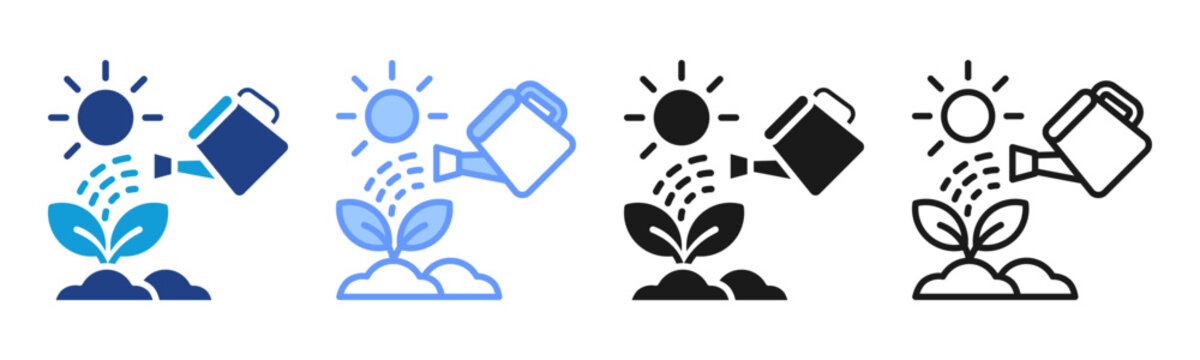 Sustainable Farming icon set multiple style collection