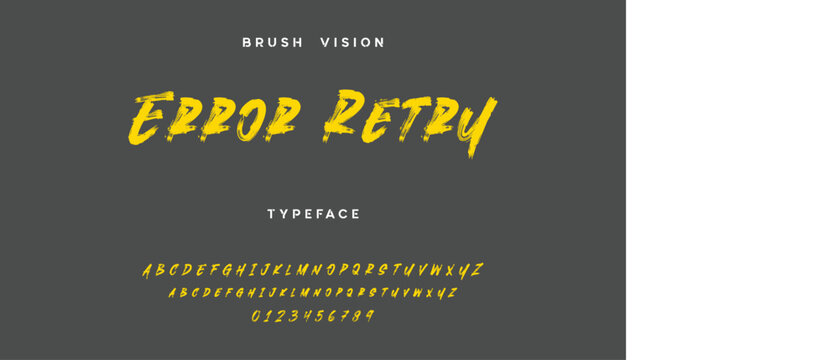 Elegant lettering font handdrawn brush style art uppercase,numbers .modern serif fonts typography,  vintage casual creative vector ilustration casual design fashion