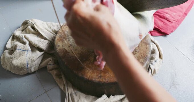 Live naked catfish raw food on white prepare cooking food industry