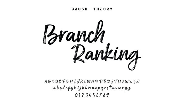 Stylish brush painted an uppercase vector letter, alphabet, typeface. Brush script font with hand drawn street art graffiti style for energetic design
