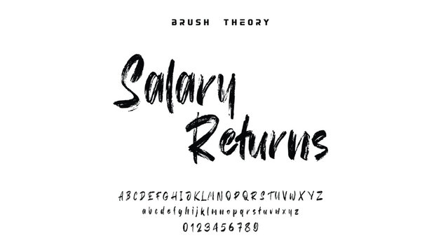 Stylish brush painted an uppercase vector letter, alphabet, typeface. Brush script font with hand drawn street art graffiti style for energetic design
