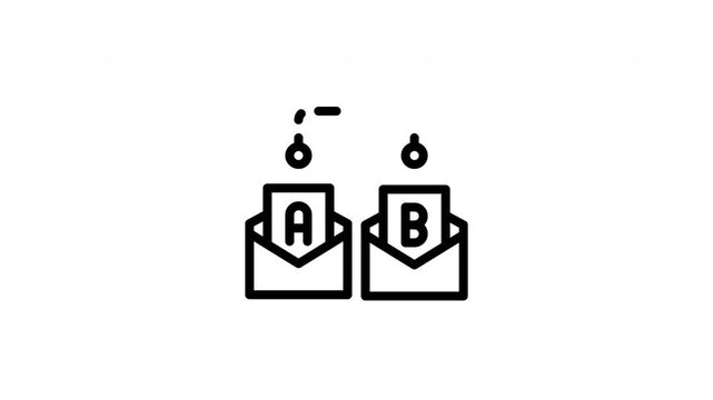 A B testing animated icon