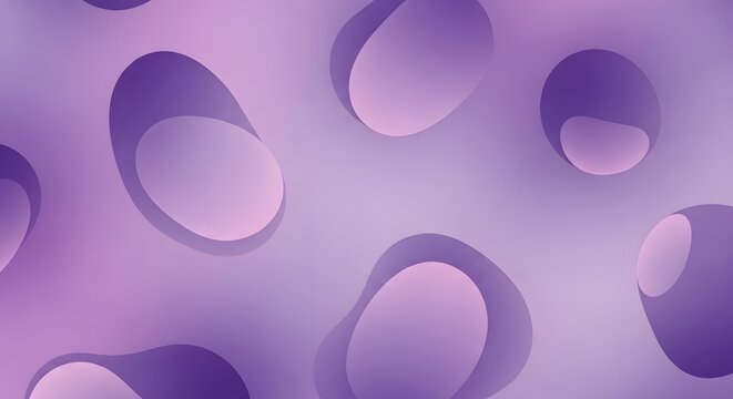 Abstract 3D Shapes with Soft Purple Gradient. Modern digital art for creative projects.