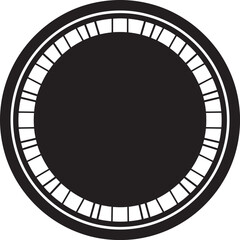 Fototapeta premium Abstract circular frame with radial lines for modern badge or emblem.