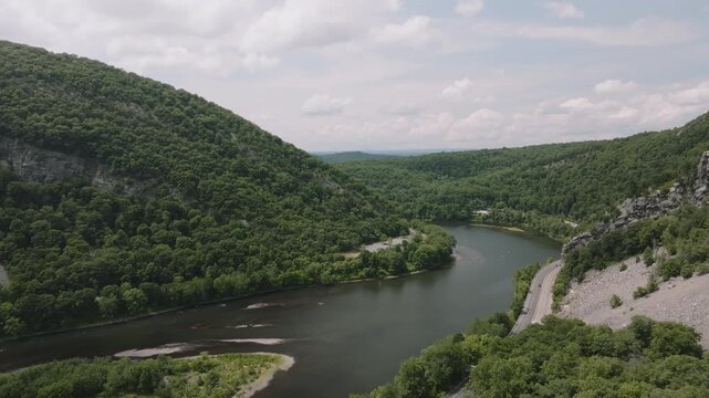 Aerial view of The Delaware Water Gap