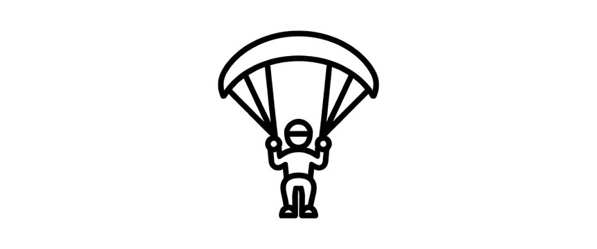 Parachute Silhouette Vector Design Element