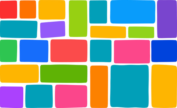 Colorful Doodle hand drawn frames with irregular uneven shapes, irregular rounded rectangles and wavy edge boxes, playful organic border collection for layouts, posters and branding children's design