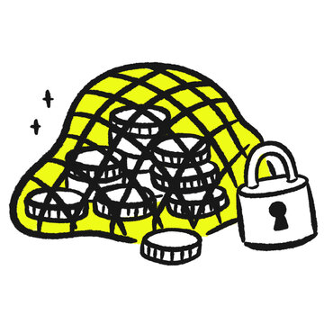 Financial Liquidity Lock and Capital Protection Concept Illustration