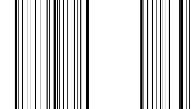 Minimalist abstract pattern of thin vertical black parallel lines on white background. Clean geometric stripe texture, modern and simple design for border, cover and graphic element.