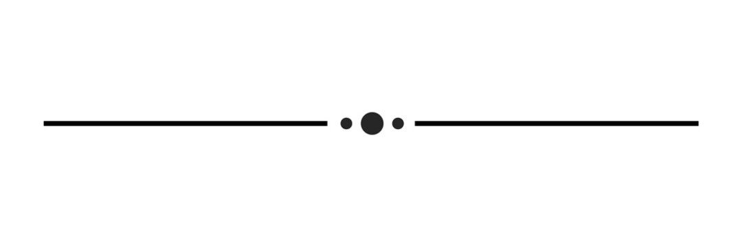 Line with circle in centre isolated on white background 