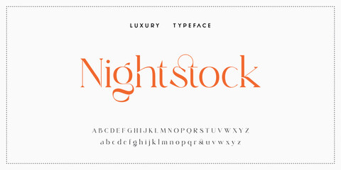 Luxury elegant alphabet letters and numbers. Elegant wedding typography classic serif font decorative vintage retro. Creative vector illustration © ch