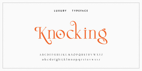 Luxury elegant alphabet letters and numbers. Elegant wedding typography classic serif font decorative vintage retro. Creative vector illustration © ch