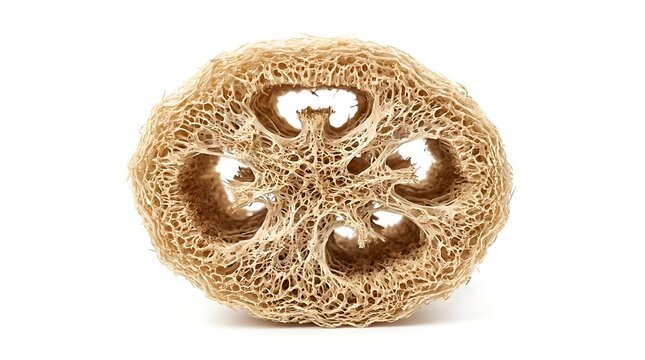 Natural fiber loofah sponge for exfoliation and cleaning