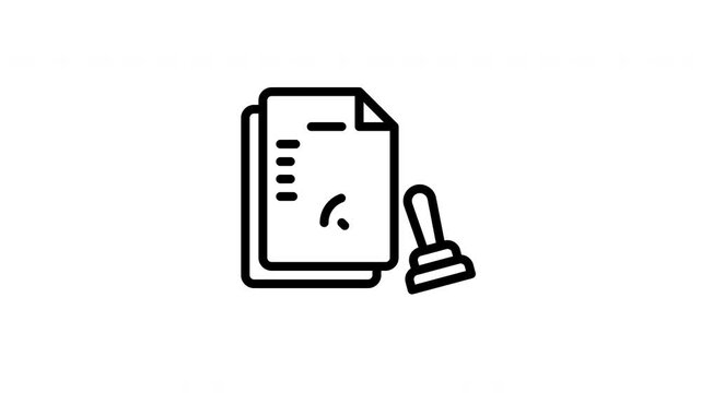 audit stamp animated icon