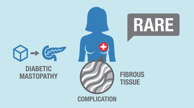 Diabetic Mastopathy Breast Fibrous Tissue Complication Rare