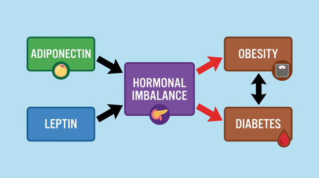 Adiponectin Leptin Hormonal Imbalance Obesity Diabetes Relationship
