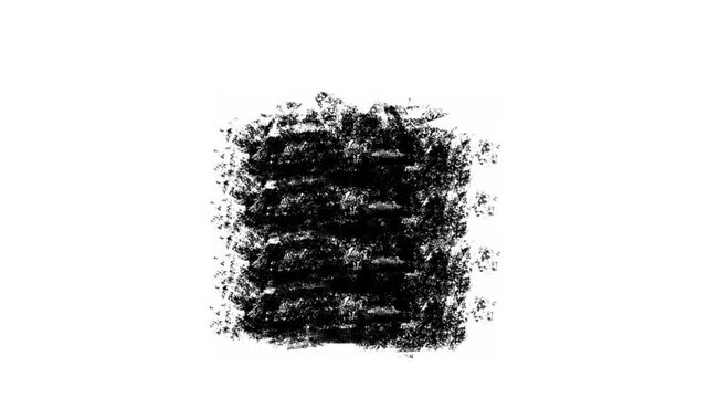 Black Ink Brush Paint Stroke Reveal for Title Background or Abstract Presentation Slide 4k video