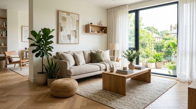 Cozy British Home with Stylish Laminate Flooring Ideal for Relaxation Relax in a residence