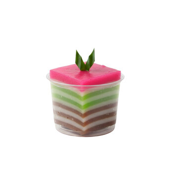 CONTRIBUTOR - kue lapis big pink green indonesian cake cuisine dessert jajan pasar with cup