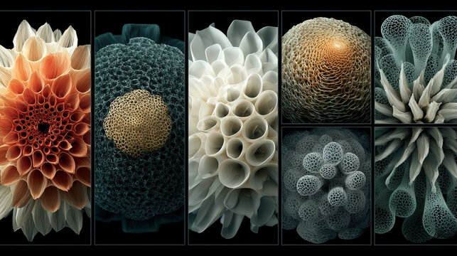 Evolution (conceptual) - Continuous abstract growth conceptual adaptation visual transformation dynamic patterns emergent forms minimalistic complexity progressive composition