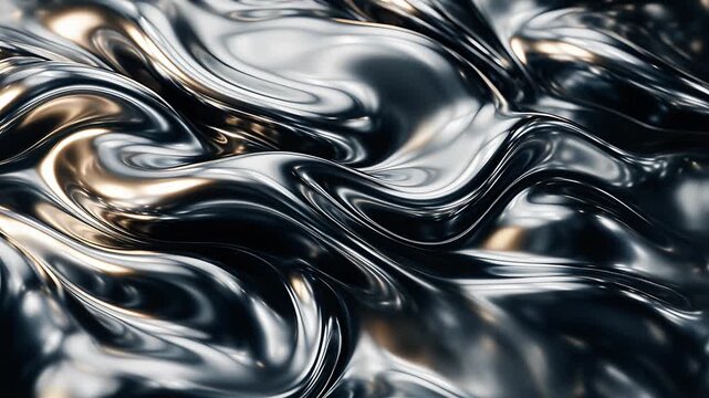 metallic abstract folds shiny satin texture closeup footage