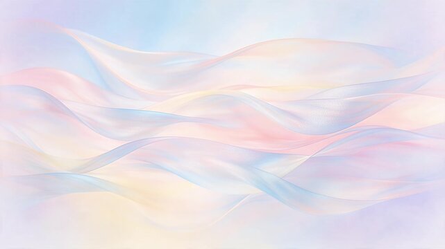 pastel abstract waves flowing across soft gradient background