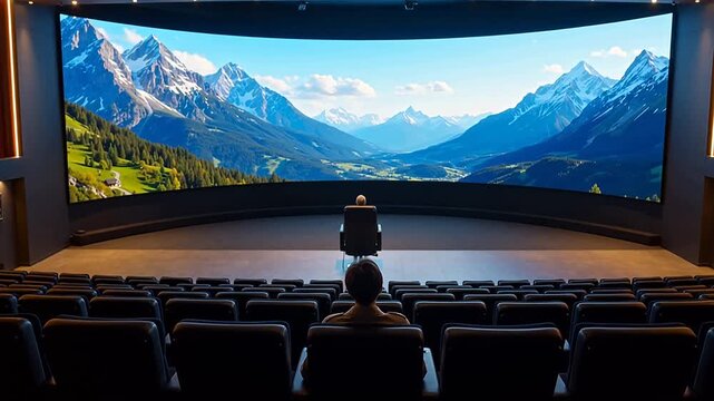 Immersive Panoramic Cinema with Synced Chair Vibration