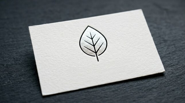 Embossed Logo Mockup on Textured Paper for Branding with Sophistication in Professional Stylish paper, ideal