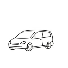 Obraz premium Line art of a minivan