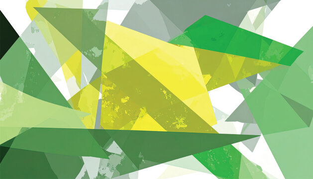 Abstract Geometric Background with Shades of Green and Subtle Textures